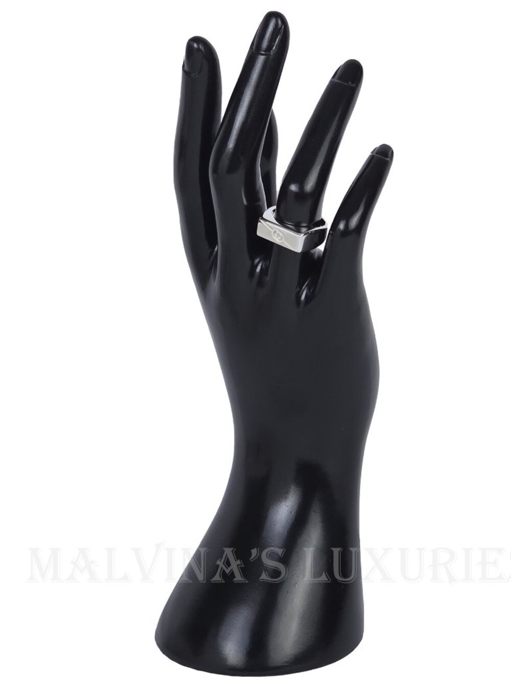 GUCCI RING STERLING SILVER GG LOGO TAG925 COLLECTION UNISEX sz 15 US 7 1/4 - Picture 5 of 16